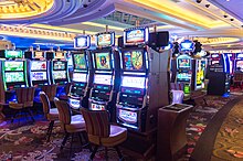 Stanza delle slot machine all'hotel Monte Carlo, Las Vegas