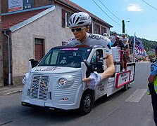 Citroën Jumper/Type H of the Tour de France caravan during the 2022 edition in Plancher-les-Mines.