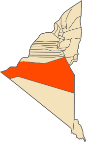 Localização da comuna de Reggane dentro da província de Adrar