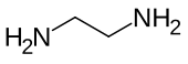 Structuurformule van ethyleendiamine