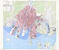 1945年の米軍による広島市地図 / "SHINONOMECHŌ"（東雲町）が確認できる。