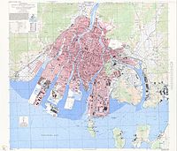 1945年米軍作成の広島市地図。"MIYUKI-BASHI"表記が確認できる。