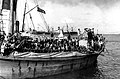 Illegal immigrant ship "Haviva Reich" waving a banner, June 1946