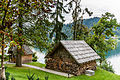 drvene kućice pored Bledskog jezera