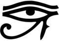 Oog van Ra, oppergod van de oude Egyptenaren. Het symbool staat ook bekend als het Oog van Horus.