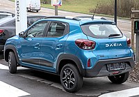 Partea din spate a Dacia Spring 2023