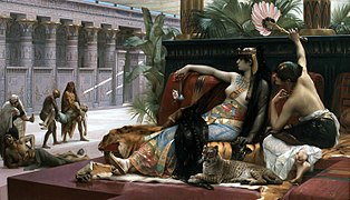 Cleopatra probando venenos a prisioneiros condenados (1887)