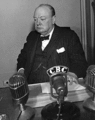 Churchill at Quebec Conference, 1943