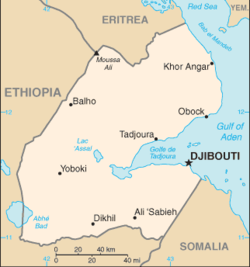 Location of Djibouti City in Djibouti