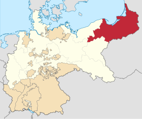 Prusya harita üzerinde