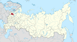 Novgorod oblasts placering i Rusland