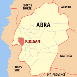 Peta Abra dengan Pidigan dipaparkan