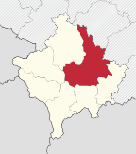 Localisation de District de Pristina