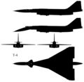Tavole prospettiche del Sukhoi T-4