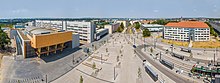 Panoramaperspektive auf den Universitätsstandort Reichenhainer Straße der TU Chemnitz.