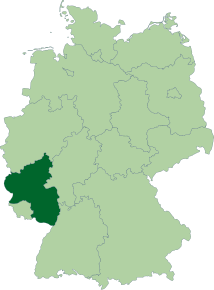 Poziția regiunii Landul Renania-Palatinat (Rheinland-Pfalz)