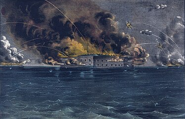 Sydstatstruppers anfall på Fort Sumter i Charleston, South Carolina, inledde det amerikanska inbördeskriget 1861.