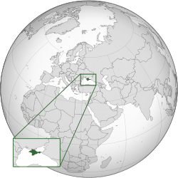 Situo de Krimeo sur la mapo de Eŭropo