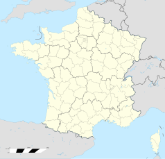 Mapa konturowa Francji, na dole po lewej znajduje się punkt z opisem „Saint-Jean-de-Luz, bask. Donibane Lohizune”