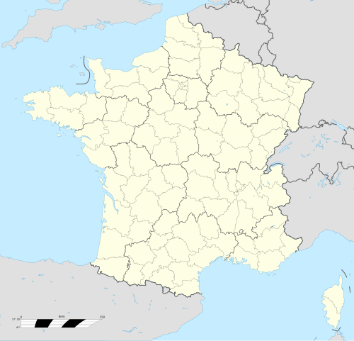 Mapa konturowa Francji