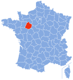 Localisation de la Sarthe