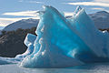 Arjantin'in Patagonya bölgesinde Lago Argentino gölünün kuzey tarafında bir buzdağı.