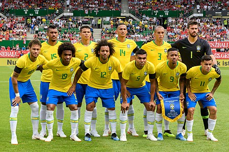 20180610 FIFA Friendly Match Austria vs. Brazil Gruppenfoto Brasilien 850 0016