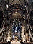 Cattedrale di Friburgo in Brisgovia, gotico di pietra senza triforio