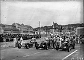 Startaufstellung des Deauville GP 1936, zwei Alfa Romeo 8C-35 in der ersten Reihe
