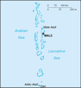 Kaart van Malediven