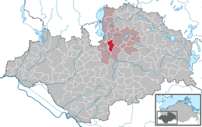 Poziția Sukow pe harta districtului Ludwigslust-Parchim