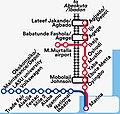 S-Bahn-System von Lagos (geplanter Stand 2024)