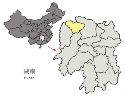Lokasyun ning sakup ning Lakanbalen ning Zhangjiajie king Hunan