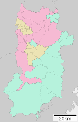 Kaart van de prefectuur Nara