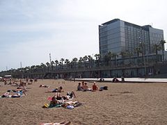 Platja de la Barceloneta.