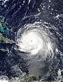 Hurricane Irma North of Haiti and Dominican Republic, September 2017