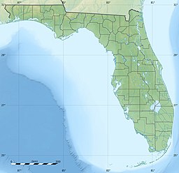 Location of Blue Cypress Lake in Florida, USA.