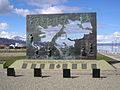 A monument to victims in Ushuaia