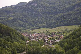 Erschwil, von der Burg Neu-Thierstein aus gesehen