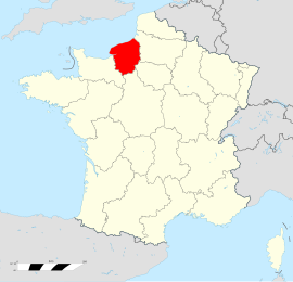 ऑत-नोर्मंदीचे फ्रान्स देशाच्या नकाशातील स्थान
