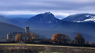 L'église et le château de Montségur.