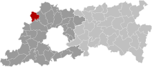 Location of Opwijk in Flemish Brabant
