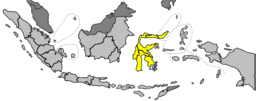 Sulawesi (gul) i Indonesia.