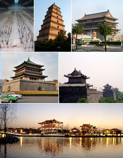 Montaggio di varie immagini di Xi'an