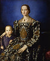 Bronzino: Eleonora di Toledo, wife of Cosimo I. de' Medici, and her son Giovanni, 1545