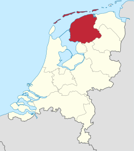 Kaart: Provincie Friesland in Nederland