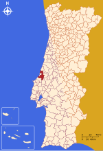 Alcobaça Portugalin kartalla