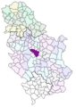 Localisation de la Ville de Kragujevac