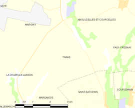 Mapa obce Thaas