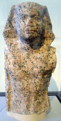 ’n Borsbeeld van ’n 5de-dinastiese koning, vermoedelik Nioeserre.